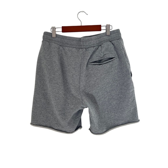 HIRO CLARK Mens Grey 100% Cotton Sweat Shorts Drawstring Raw Hem XS - Picture 3 of 8